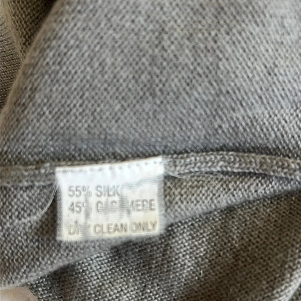 Silk cashmere grey pullover women’s soft classic sweater s/xs - Picture 5 of 8